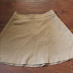 Loft tan a line skirt
